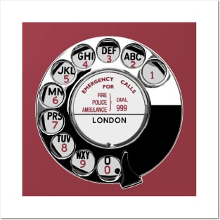 Retro British Rotary Dial Phone Posters and Art